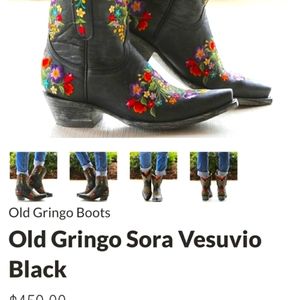 Old Gringo Dora Vesuvio Black Floral Boots